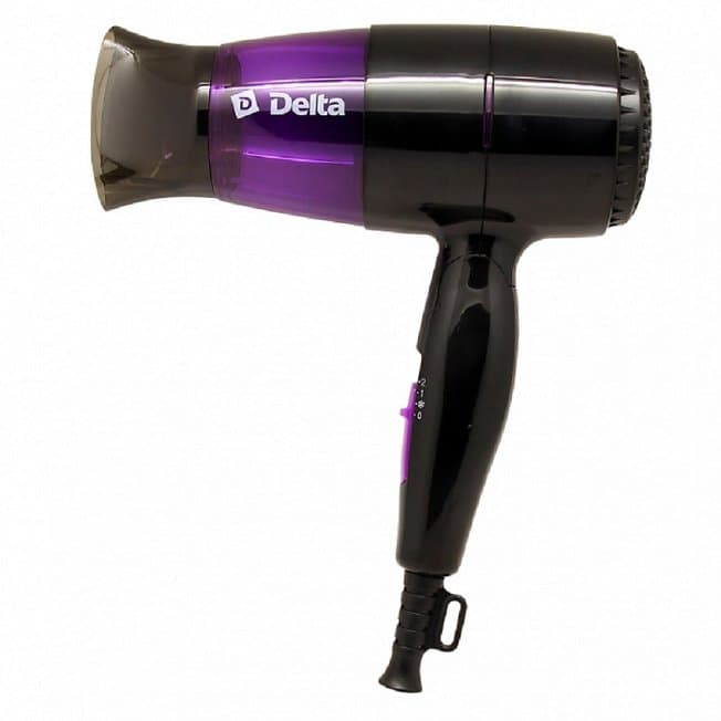 DELTA Фен DL-0907, цвет: Черный